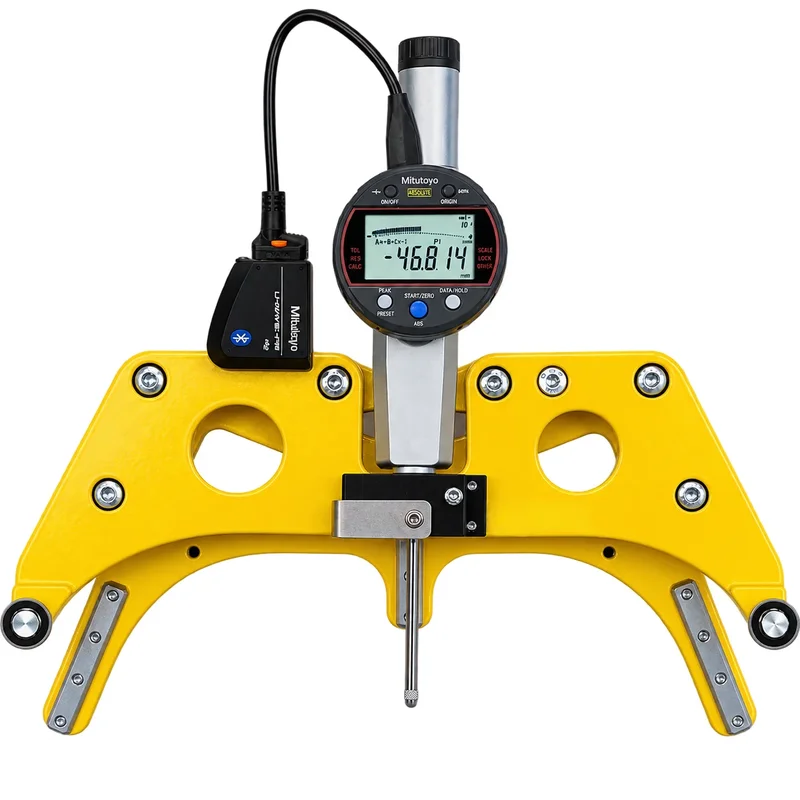 The current SPIDER with the MITUTOYO ID-C sensor and the optional Bluetooth module fitted