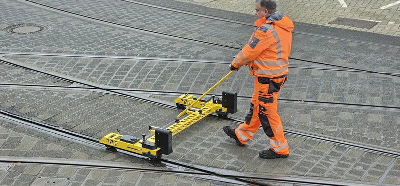 Pulled at walking speed through a paved switch: VIPER measures through switches without stopping or braking